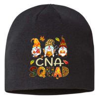 Cna Squad Gnome Nurse Leopard Thanksgiving Fall Stethoscope Sustainable Beanie