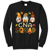 Cna Squad Gnome Nurse Leopard Thanksgiving Fall Stethoscope Tall Sweatshirt