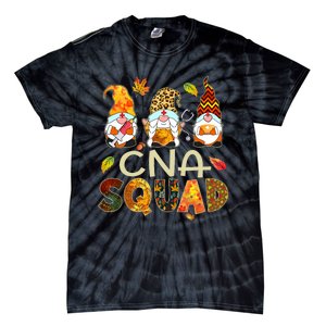 Cna Squad Gnome Nurse Leopard Thanksgiving Fall Stethoscope Tie-Dye T-Shirt