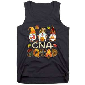 Cna Squad Gnome Nurse Leopard Thanksgiving Fall Stethoscope Tank Top