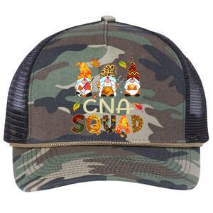 Cna Squad Gnome Nurse Leopard Thanksgiving Fall Stethoscope Retro Rope Trucker Hat Cap