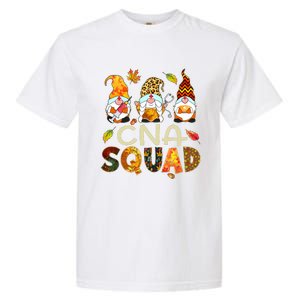 Cna Squad Gnome Nurse Leopard Thanksgiving Fall Stethoscope Garment-Dyed Heavyweight T-Shirt