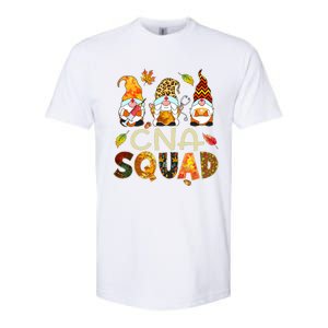 Cna Squad Gnome Nurse Leopard Thanksgiving Fall Stethoscope Softstyle CVC T-Shirt