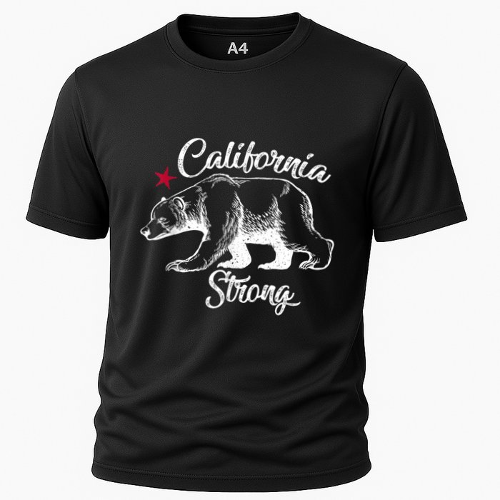 California Strong Grizzly Bear Cooling Performance Crew T-Shirt