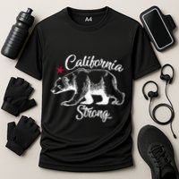 California Strong Grizzly Bear Cooling Performance Crew T-Shirt