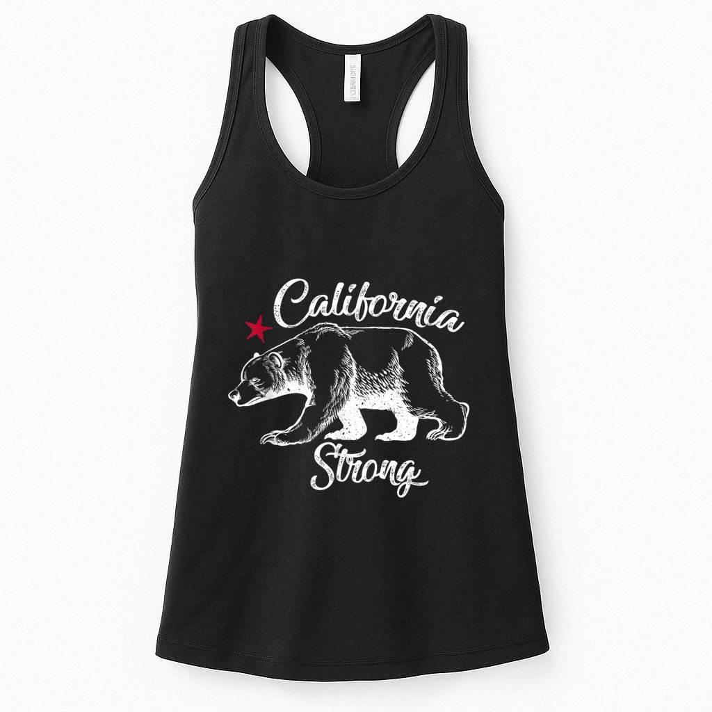 California Strong Grizzly Bear Womens Tank Top