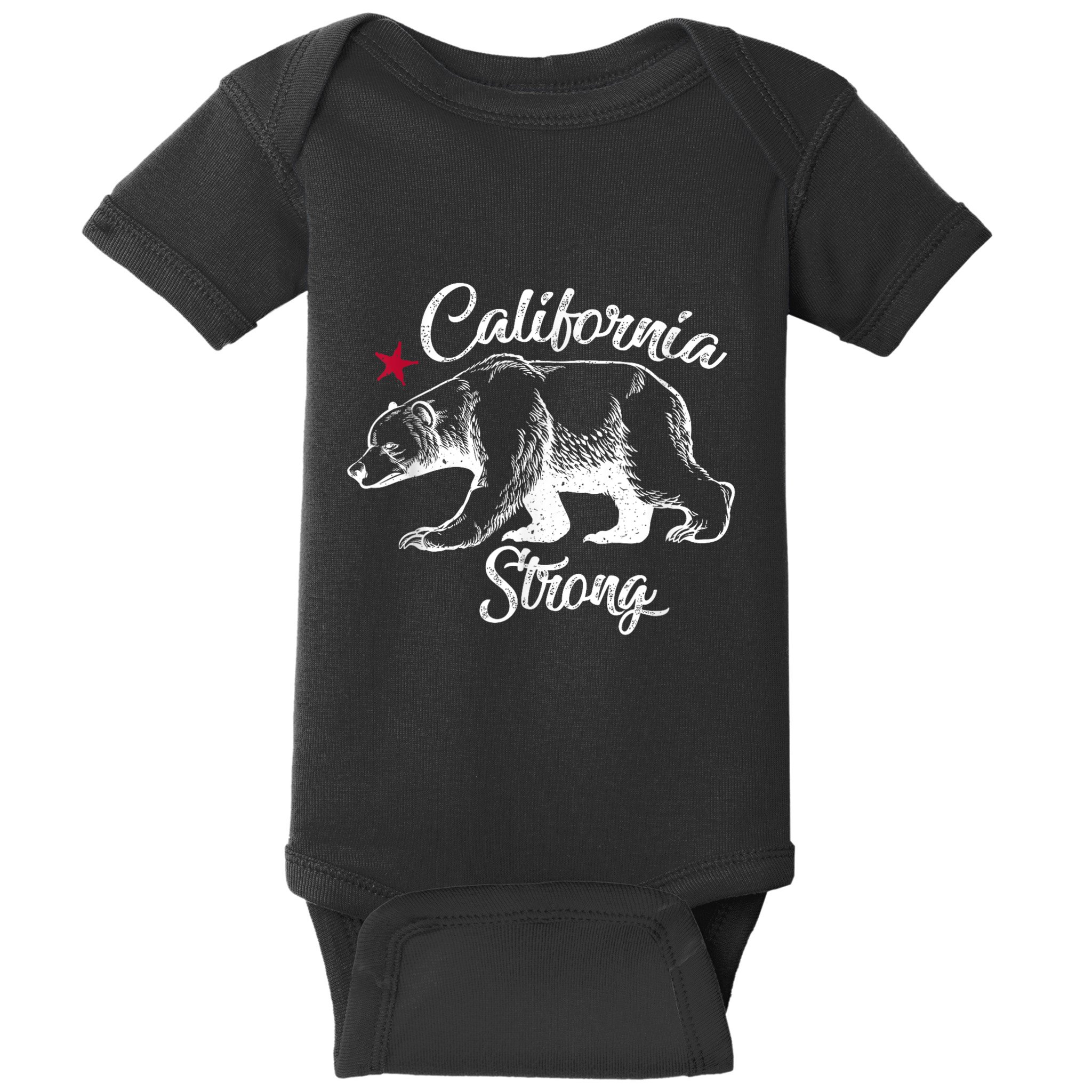 California Strong Grizzly Bear Baby Bodysuit