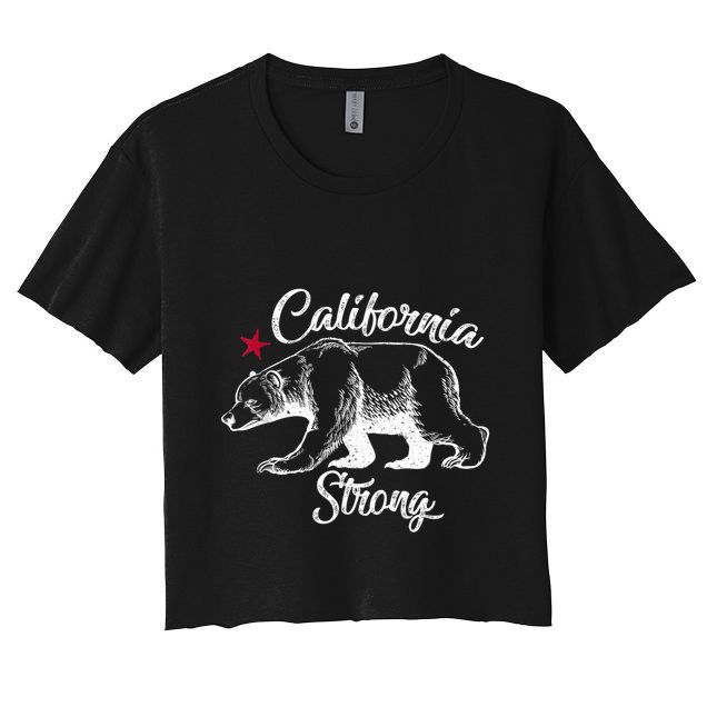 California Strong Grizzly Bear Crop Top