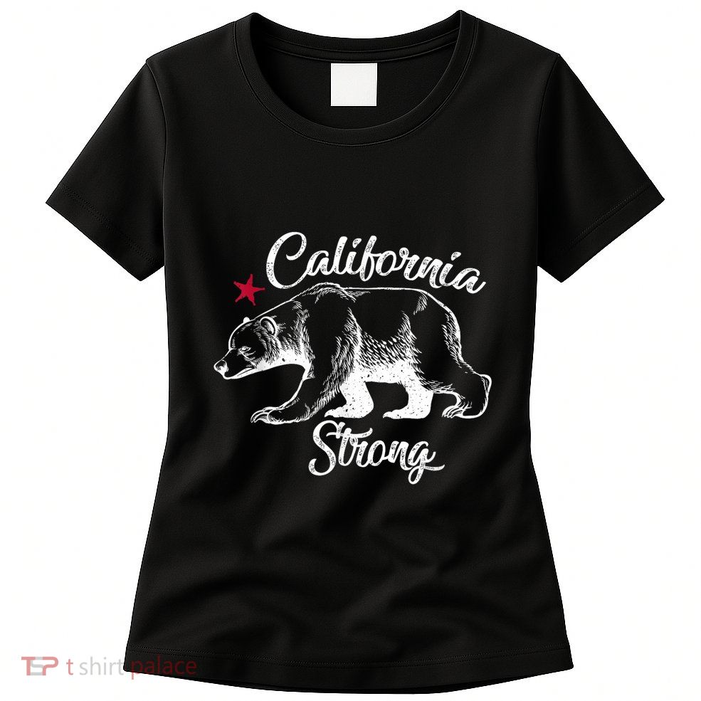 California Strong Grizzly Bear Womens T-Shirt
