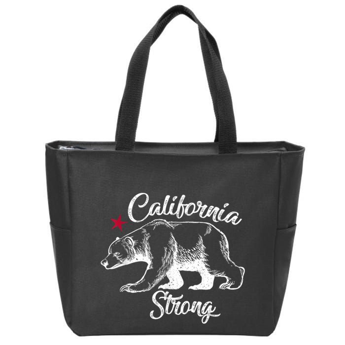 California Strong Grizzly Bear Zip Tote Bag