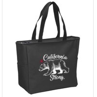California Strong Grizzly Bear Zip Tote Bag