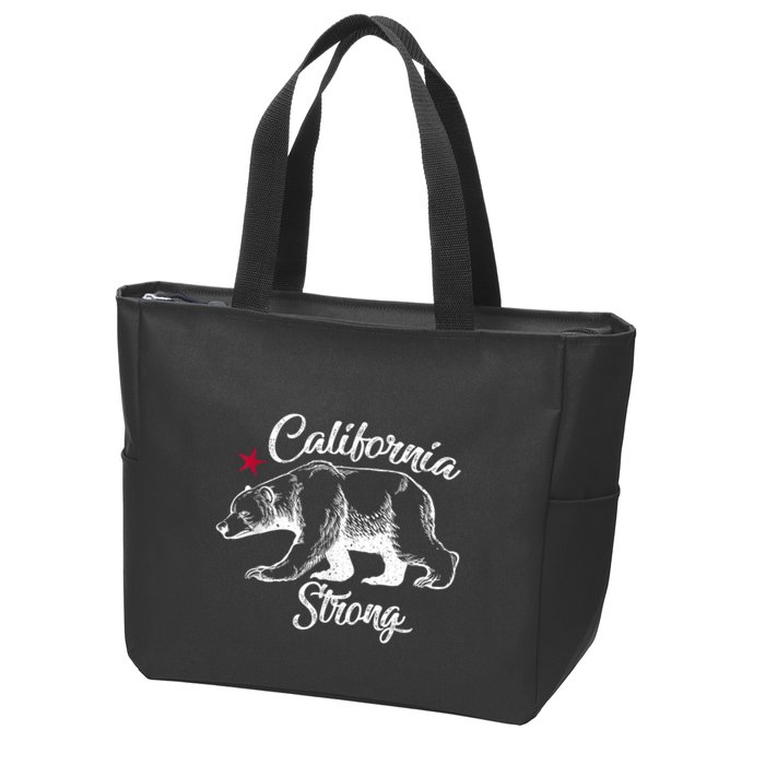 California Strong Grizzly Bear Zip Tote Bag