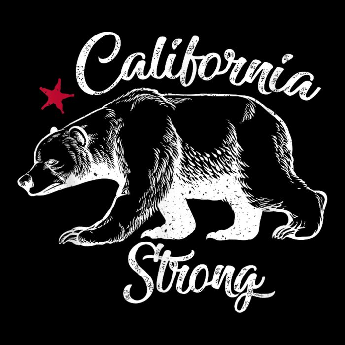 California Strong Grizzly Bear Zip Tote Bag
