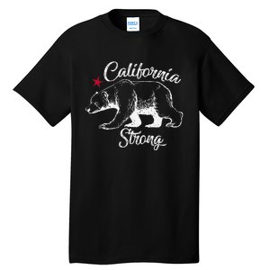 California Strong Grizzly Bear Gift Tall T-Shirt