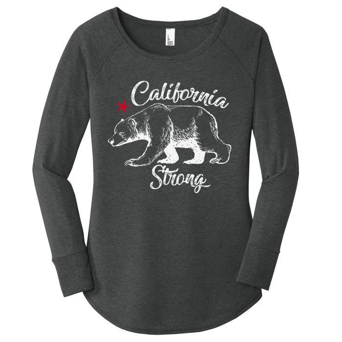 California Strong Grizzly Bear Gift Women's Perfect Tri Tunic Long Sleeve Shirt