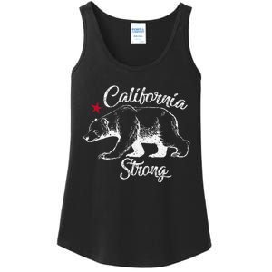 California Strong Grizzly Bear Gift Ladies Essential Tank