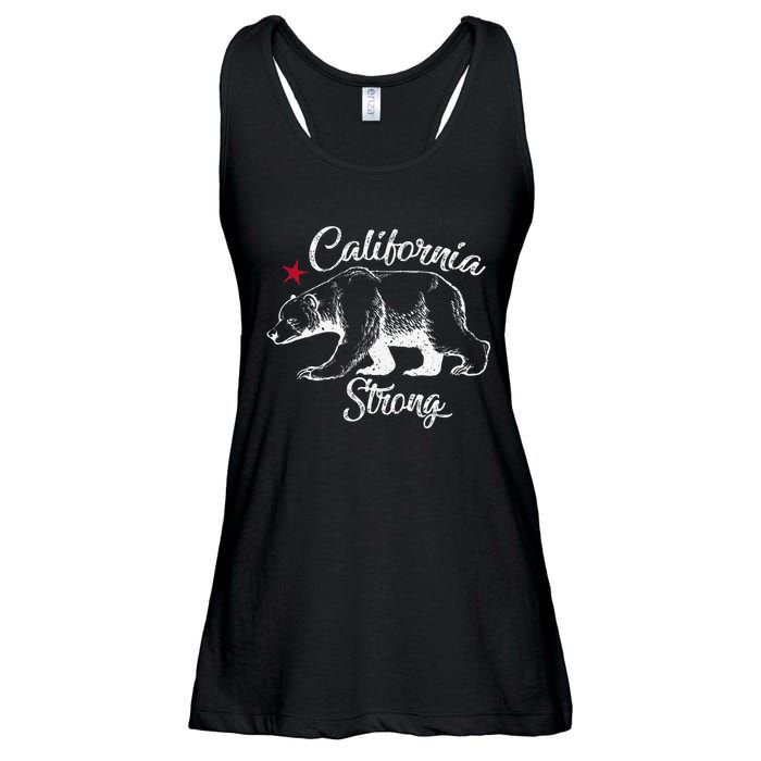 California Strong Grizzly Bear Gift Ladies Essential Flowy Tank