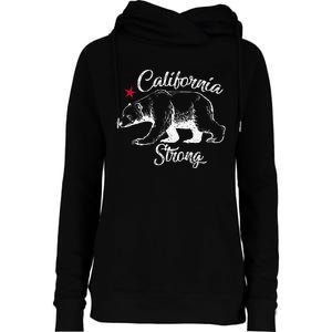 California Strong Grizzly Bear Gift Womens Funnel Neck Pullover Hood