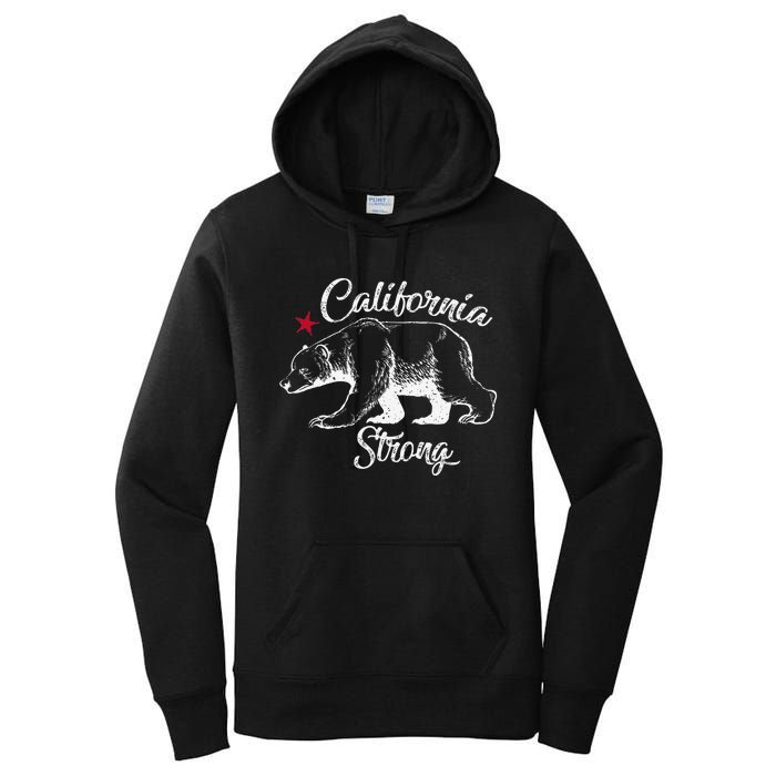 California Strong Grizzly Bear Gift Women's Pullover Hoodie