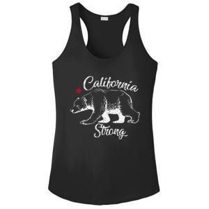 California Strong Grizzly Bear Gift Ladies PosiCharge Competitor Racerback Tank