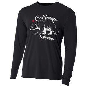 California Strong Grizzly Bear Gift Cooling Performance Long Sleeve Crew