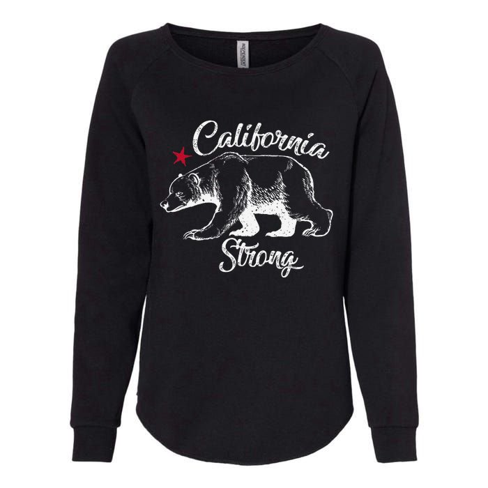 California Strong Grizzly Bear Gift Womens California Wash Sweatshirt