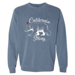 California Strong Grizzly Bear Gift Garment-Dyed Sweatshirt