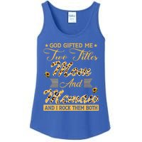 Cute Sunflower God Gifted Me Two Titles Mom And Memaw Cute Gift Ladies Essential Tank