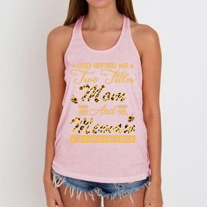 Cute Sunflower God Gifted Me Two Titles Mom And Memaw Cute Gift Women's Knotted Racerback Tank