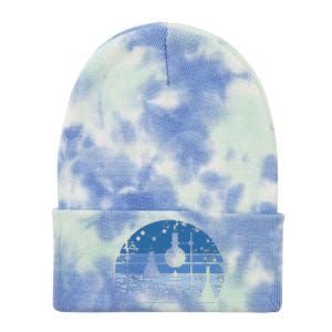 Chemist Scientist Gift Funny Retro Test Tube Flask Chemistry Tie Dye 12in Knit Beanie