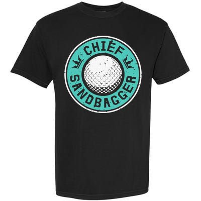 Chief Sandbagger Gag Funny Golf Team Gift Garment-Dyed Heavyweight T-Shirt