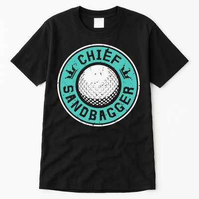 Chief Sandbagger Gag Funny Golf Team Gift Tall T-Shirt