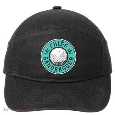 Chief Sandbagger Gag Funny Golf Team Gift 7-Panel Snapback Hat