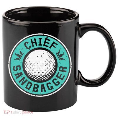 Chief Sandbagger Gag Funny Golf Team Gift 11oz C Handle Ceramic Mug