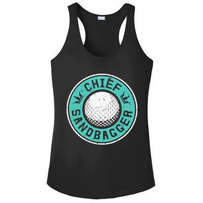 Chief Sandbagger Gag Funny Golf Team Gift Ladies PosiCharge Competitor Racerback Tank