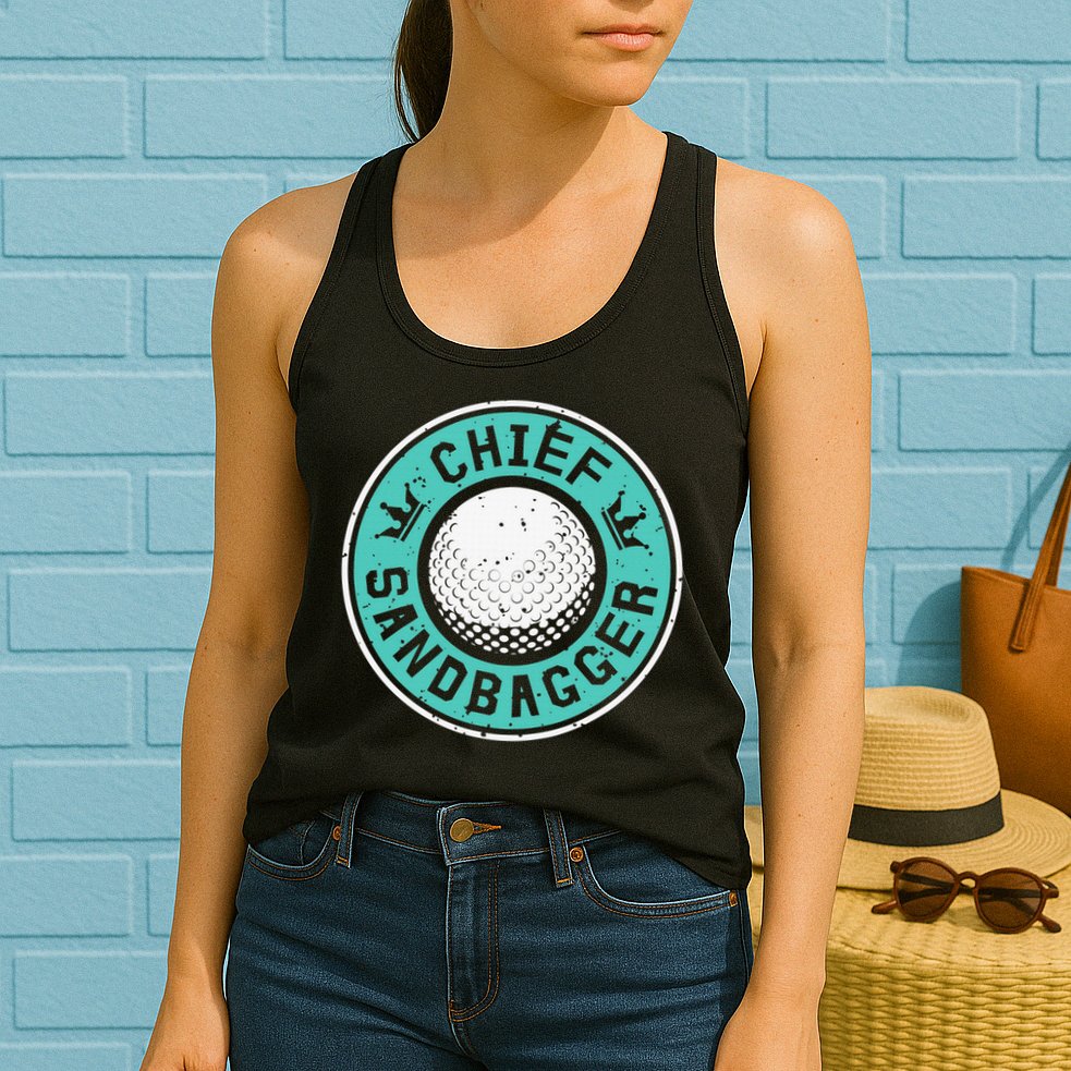 Chief Sandbagger Gag Funny Golf Team Gift Womens Tank Top