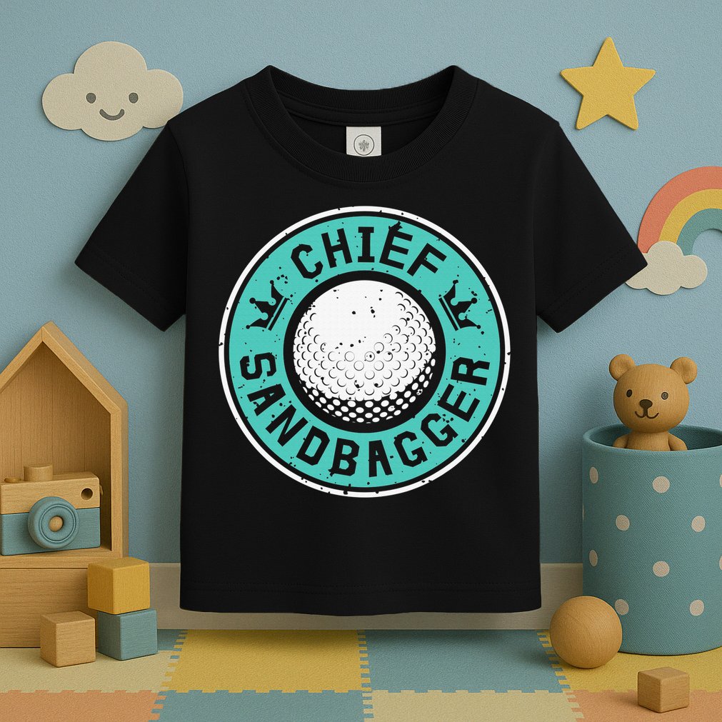 Chief Sandbagger Gag Funny Golf Team Gift Toddler T-Shirt