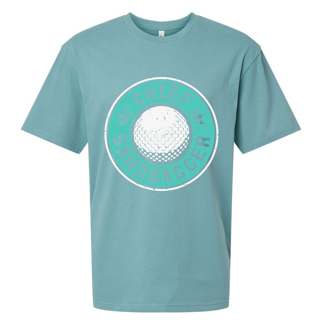 Chief Sandbagger Gag Funny Golf Team Gift Sueded Cloud Jersey T-Shirt