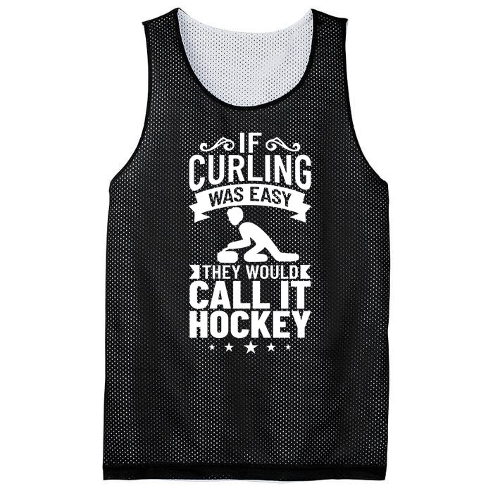 Curling Sport Game Curler Player Stones Broom Curl Cool Gift Mesh Reversible Basketball Jersey Tank