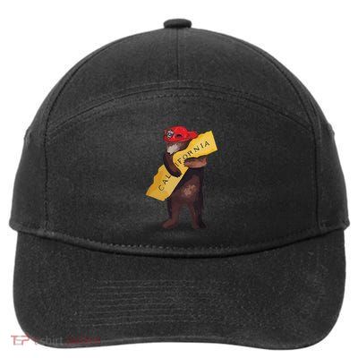 California Strong Grizzly Bear 7-Panel Snapback Hat