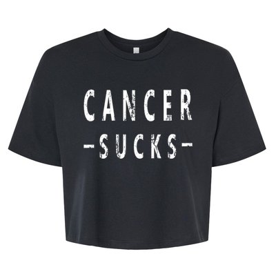 Cancer Sucks Gift Hooded Cancer Gift Bella+Canvas Jersey Crop Tee