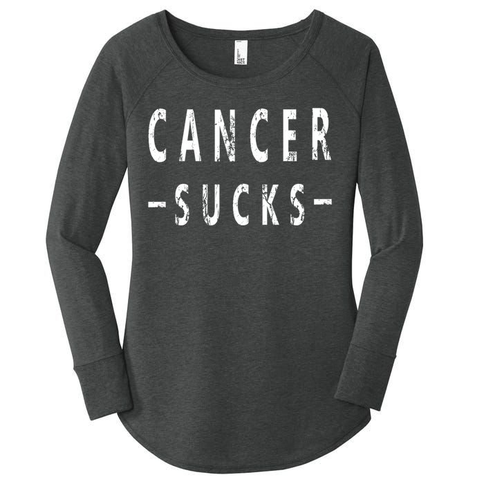 Cancer Sucks Gift Hooded Cancer Gift Women's Perfect Tri Tunic Long Sleeve Shirt