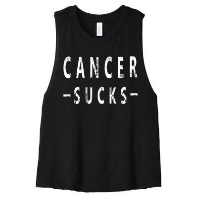 Cancer Sucks Gift Hooded Cancer Gift Women's Racerback Cropped Tank