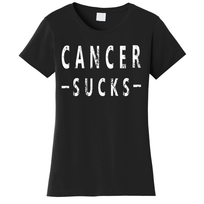 Cancer Sucks Gift Hooded Cancer Gift Women's T-Shirt