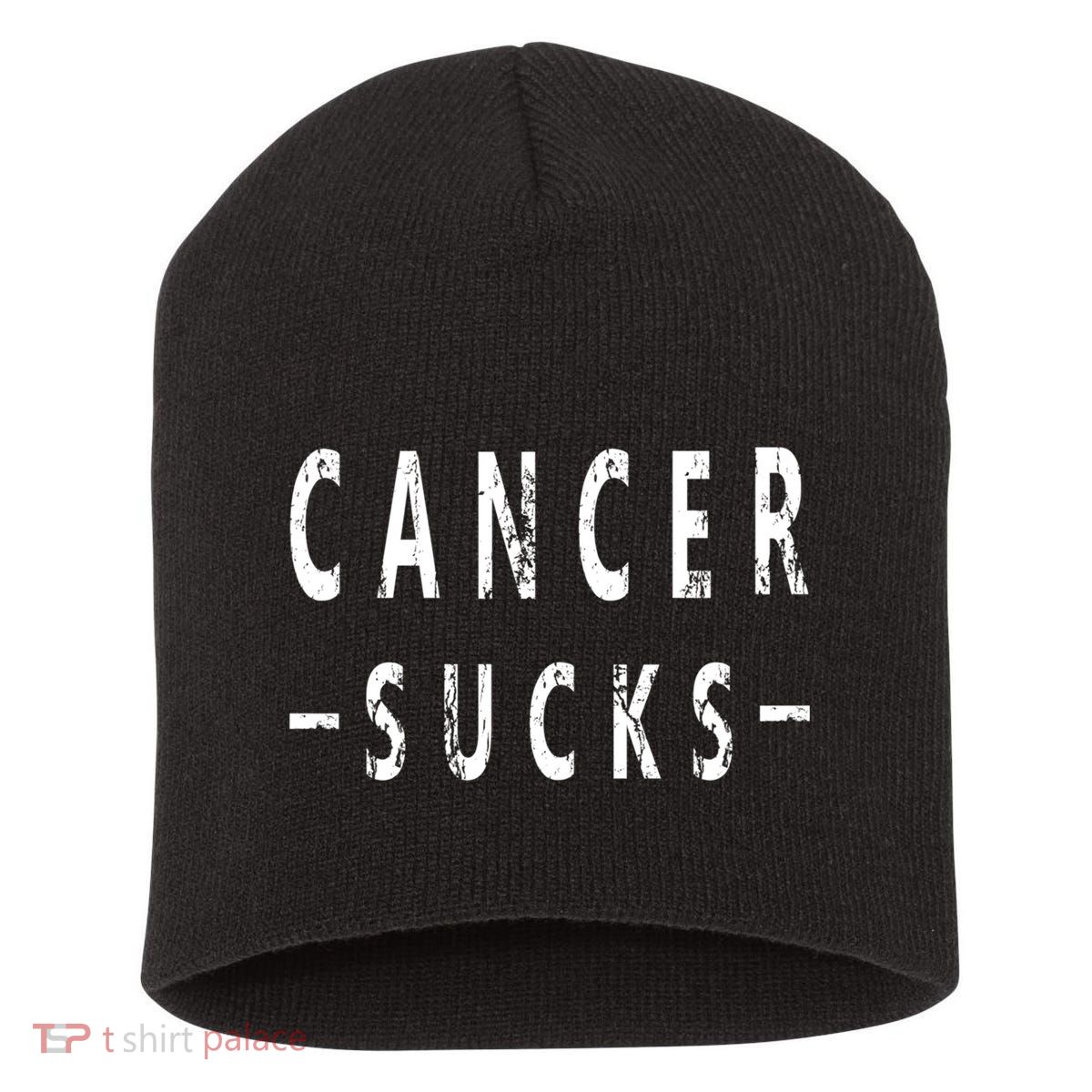 Cancer Sucks Gift Hooded Cancer Gift Short Acrylic Beanie