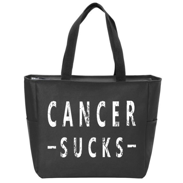Cancer Sucks Gift Hooded Cancer Gift Zip Tote Bag