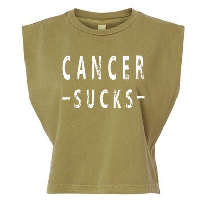 Cancer Sucks Gift Hooded Cancer Gift Garment-Dyed Women's Muscle Tee