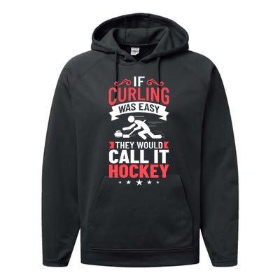 Curling Sport Game Curler Player Stones Broom Curl Gift Performance Fleece Hoodie