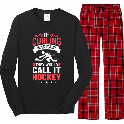 Curling Sport Game Curler Player Stones Broom Curl Gift Long Sleeve Pajama Set