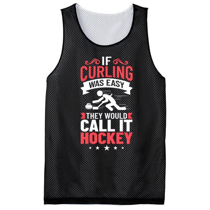 Curling Sport Game Curler Player Stones Broom Curl Gift Mesh Reversible Basketball Jersey Tank